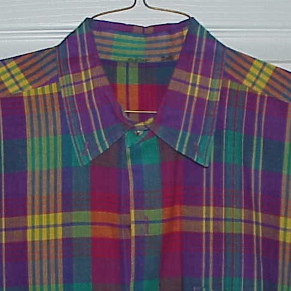 NORDSTROM, XL, MEN'S. MULTI COLORED PLAID, PRE-OWNED, LAUNDERED, GENTLY WORN - Picture 2 of 2